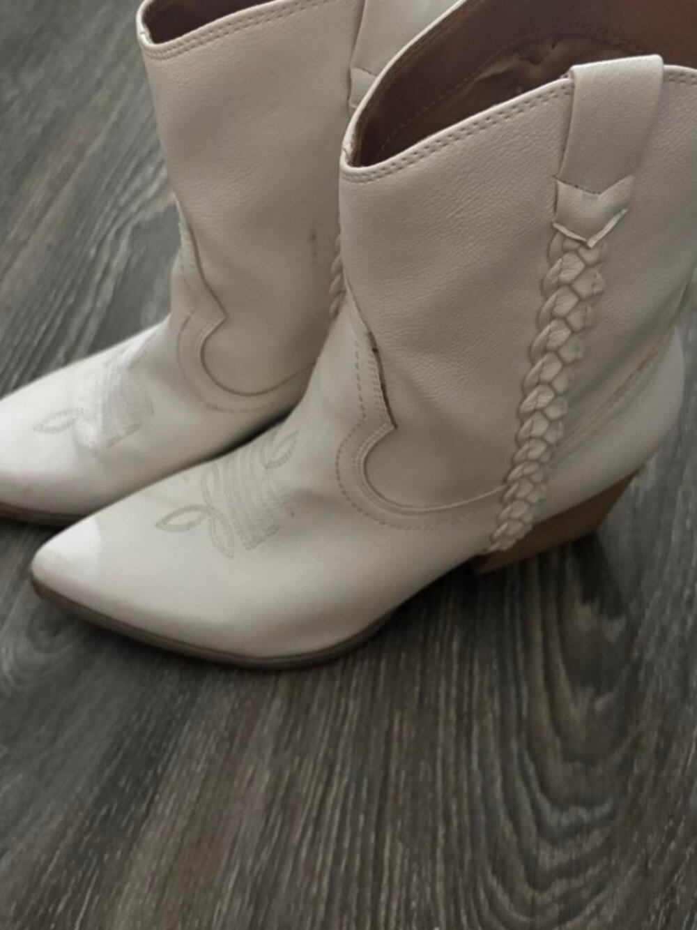 Women's White and Cream Boots